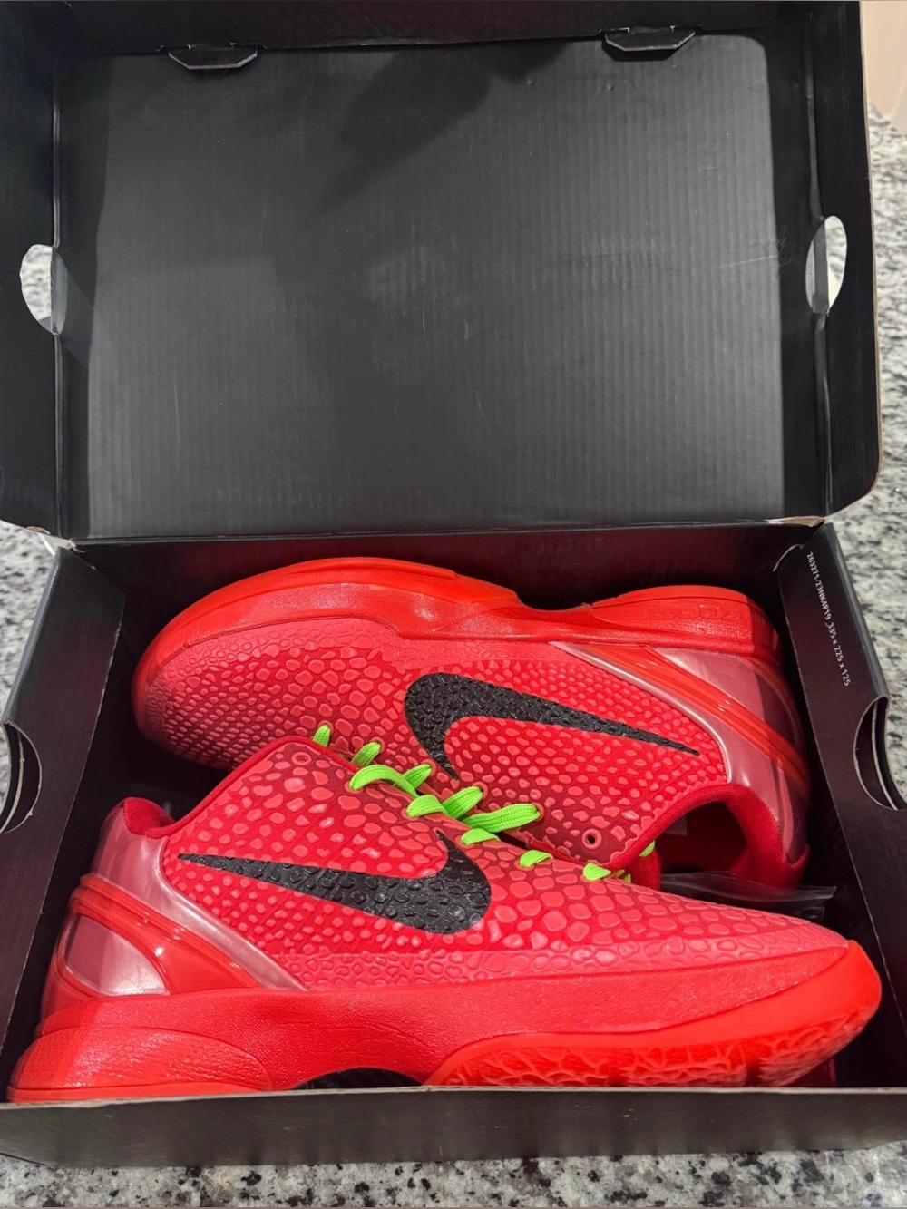 Red Men’s Athletic Shoes with Black Swoosh